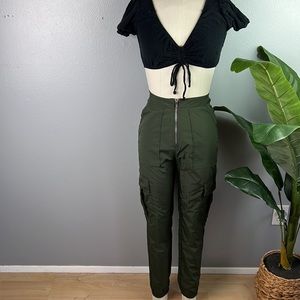 Women’s Green Cargo Joggers XS